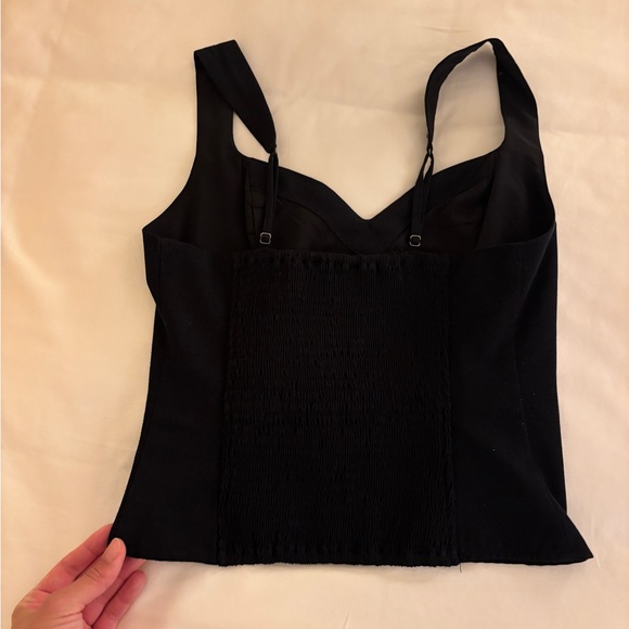 Abercrombie & Fitch Black Knit Tank Top sweetheart neckline basic black - Picture 5 of 6